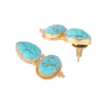 Thumbnail for Nuyug 22K Gold Plated Turquoise Embrace Earrings