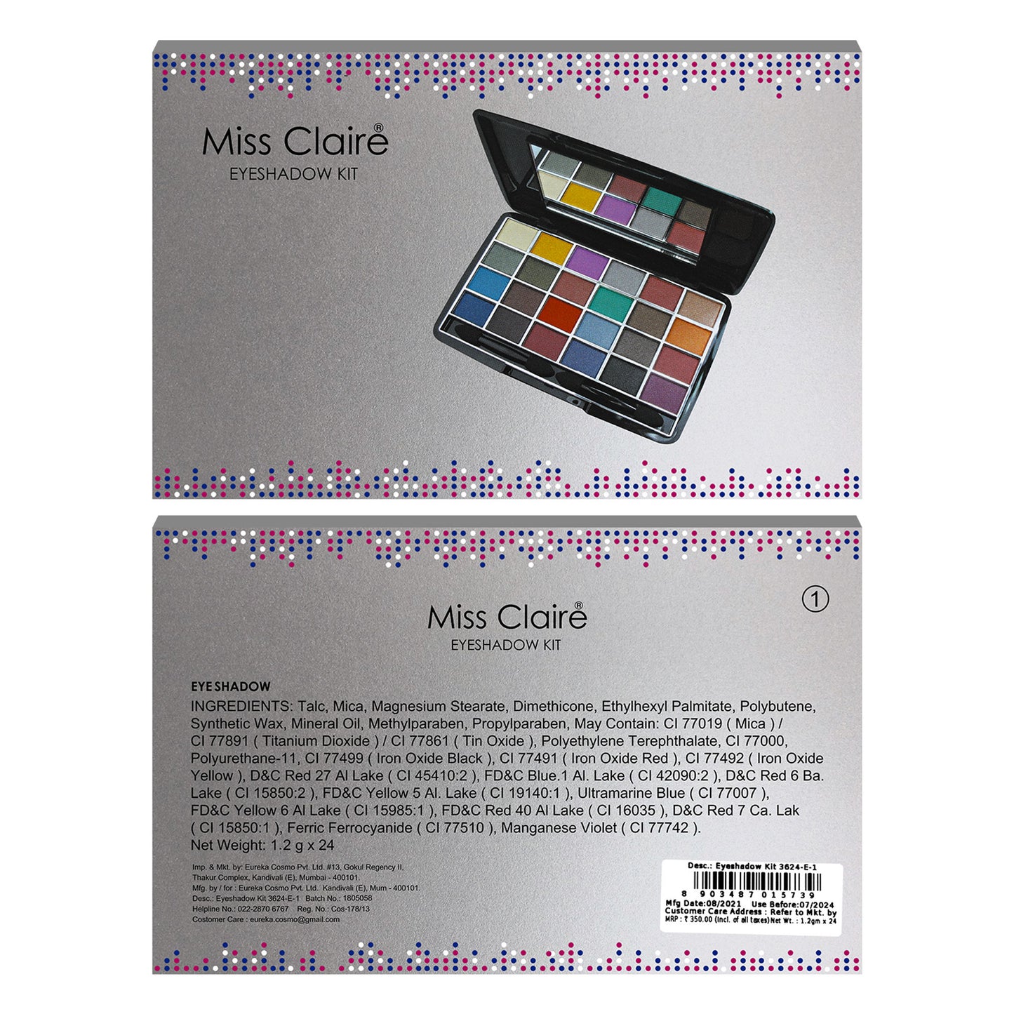 Miss Claire Eyeshadow Kit - 3624-E-1 - Distacart