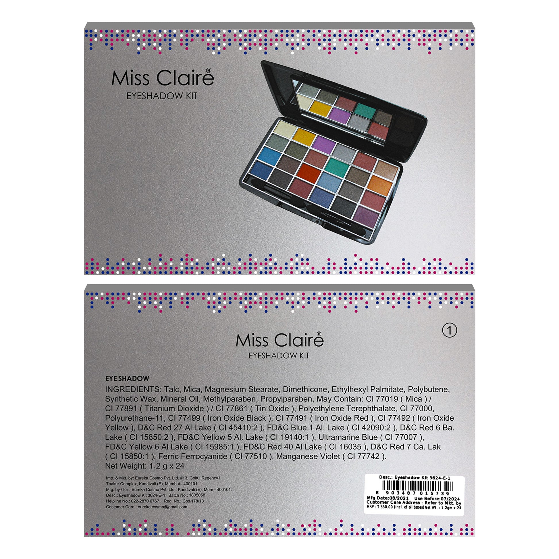 Miss Claire Eyeshadow Kit - 3624-E-1 - Distacart