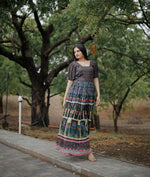 Thumbnail for Aayaa Pure Chanderi Gown With Heavy Digital Print - Multi Color - Distacart