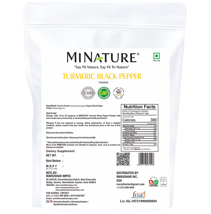 Minature Turmeric Black Pepper Organic Powder