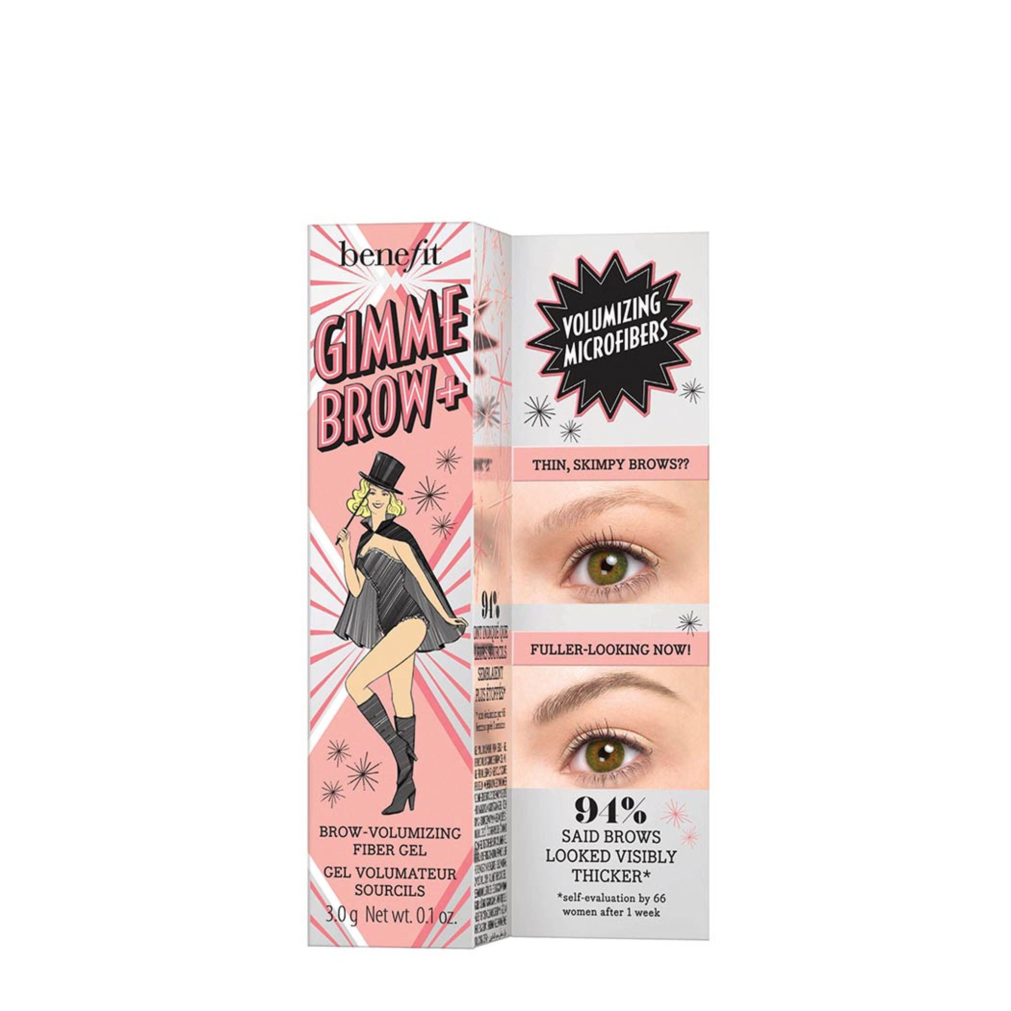 Benefit Cosmetics Gimme Brow+ Brow-Volumizing Fiber Gel - 4.5 Neutral Deep Brown - Distacart