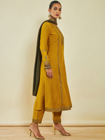 Thumbnail for Soch Ethnic Motifs Embroidered Gotta Patti Kurta with Trousers & With Dupatta - Distacart