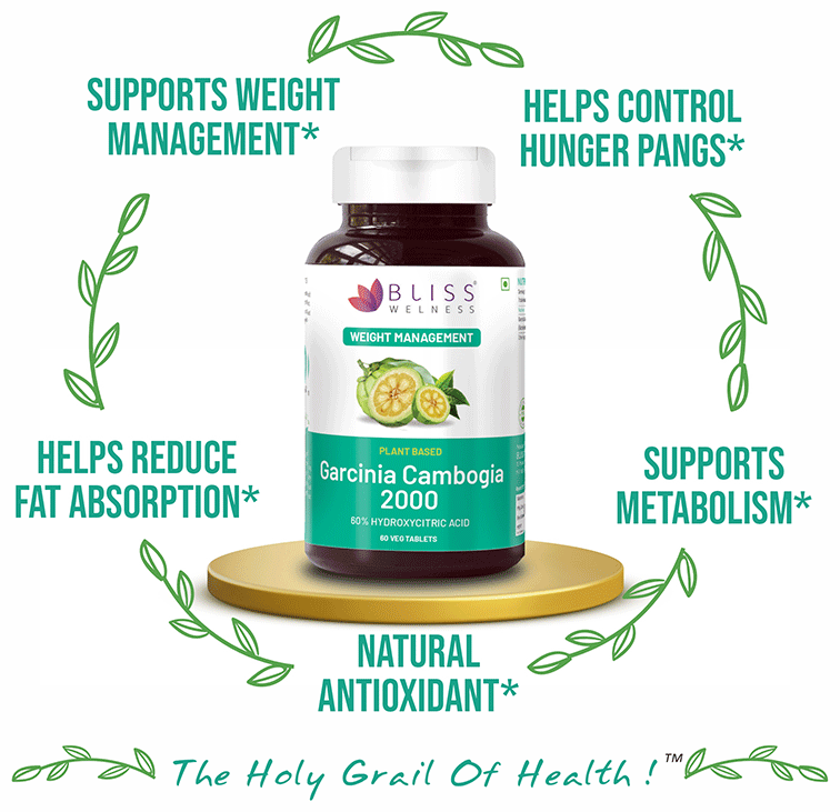 bliss welness weight management garcinia combogia 2000 veg tablet