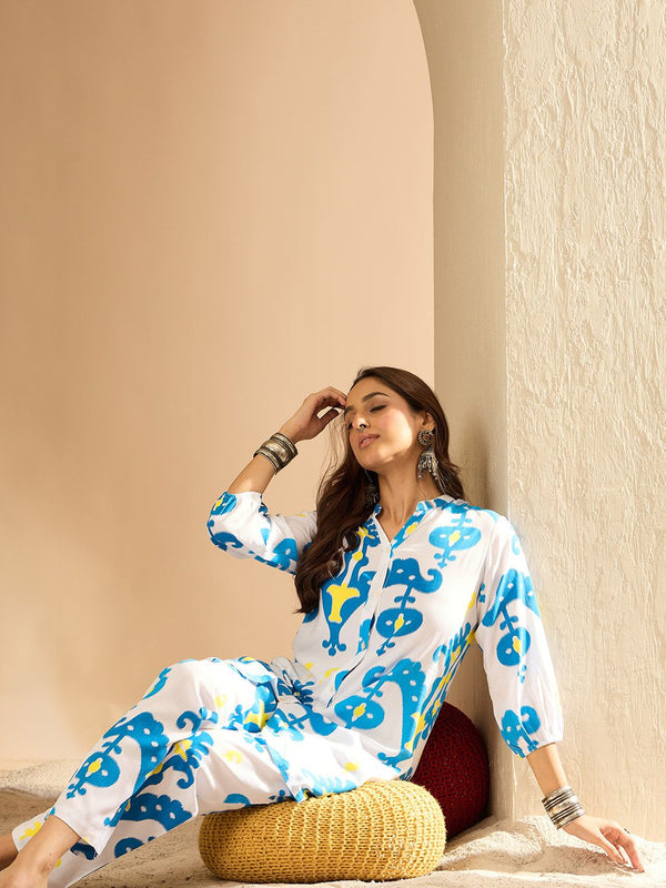 Indo Era Women Printed Regular Kurti with Trousers