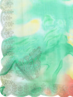 Thumbnail for Mitera Tie and Dye Beads and Stones Poly Chiffon Ready to Wear Saree