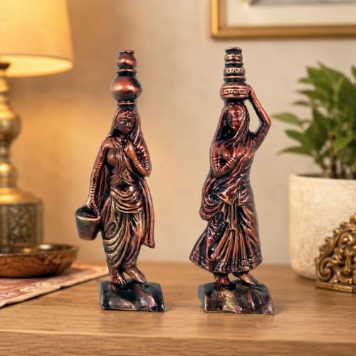 Niharika Collections Handmade Clay Terracotta Abstract Sculpture Set of 2