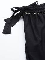 Thumbnail for TAG 7 Women Black Solid Flared Palazzos