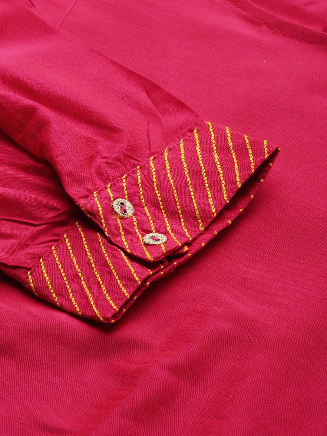 Ode by House of Pataudi Women Fuchsia Pink Solid Rozana Kurta - Distacart