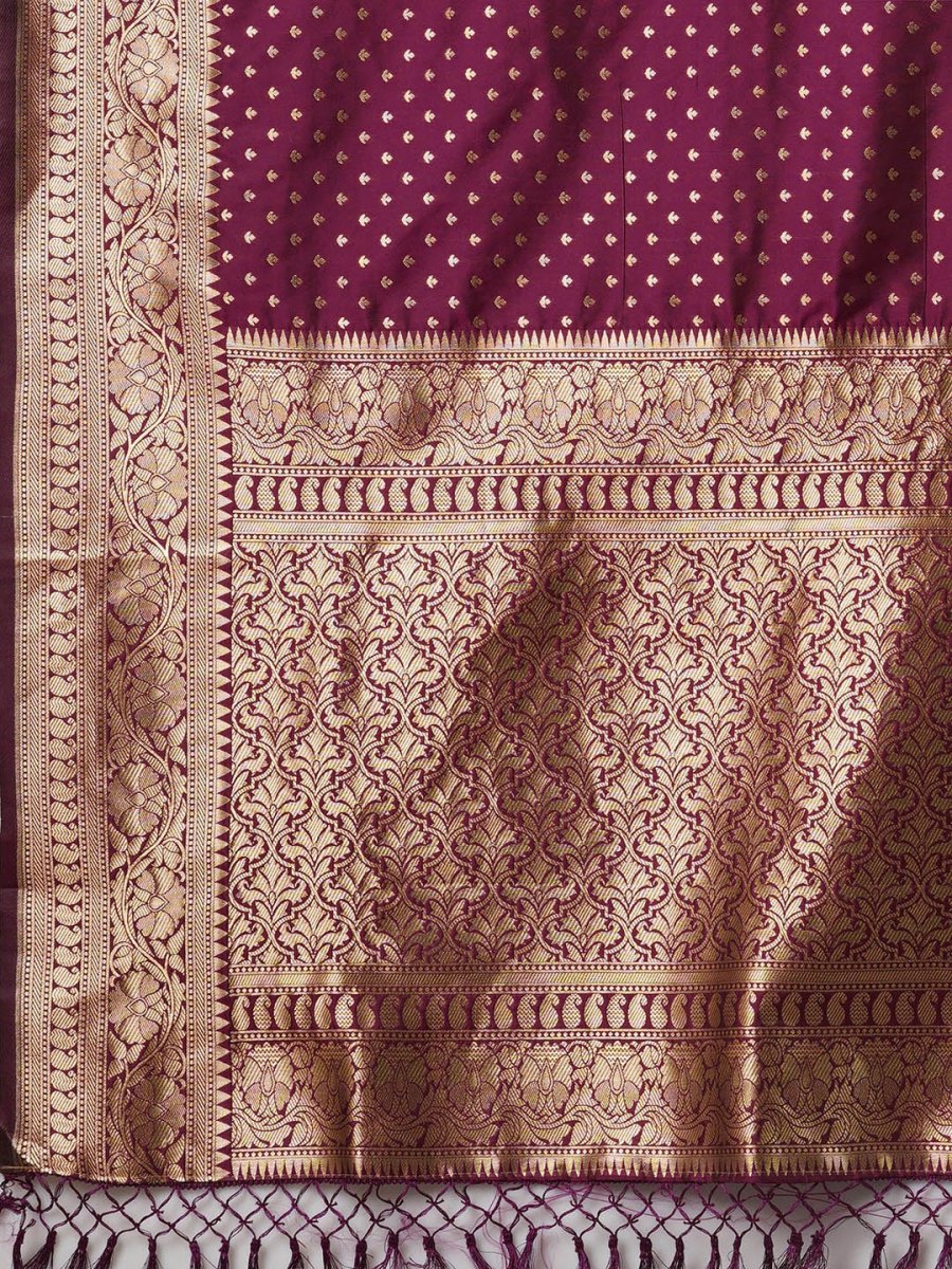 Anouk Woven Design Zari Silk Blend Banarasi Saree - Distacart