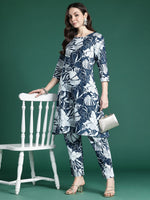 Thumbnail for Indo Era Floral Printed Pure Cotton Kurta with Trousers