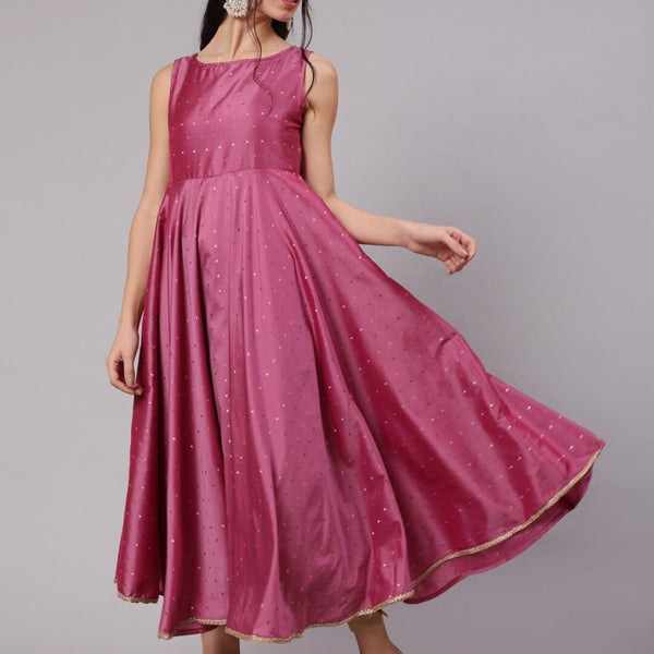 Aks Woven Design Gotta Patti Anarkali Kurta - Distacart