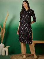 Thumbnail for Sangria Abstract Printed Pure Cotton Straight Kurta