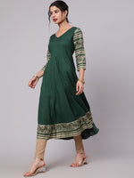 Thumbnail for Aks Floral Printed Anarkali Kurta - Distacart