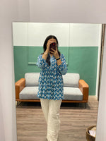 Thumbnail for Preksha Creation Sky Blue Cotton Top - Distacart