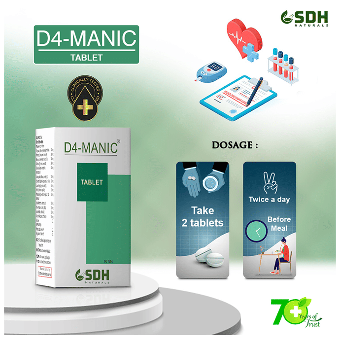 SDH Naturals D4-Manic Tablet
