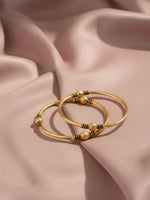 Thumbnail for NVR Women Set of 2 Gold Plated Meenakari Kada Bangle - Distacart