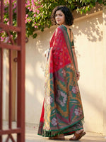 Thumbnail for Shree Shyam Fashion Red Pochampally Silk Saree - Distacart