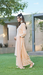 Thumbnail for BulBul Meher Rayon Peach Kurta Set with Dupatta