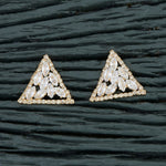 Thumbnail for Joban Fashion Women Brass Golden White Ad Earrings - Distacart