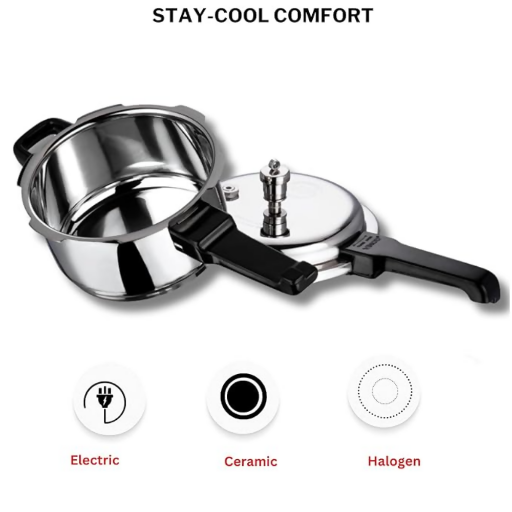 Vinod 18/8 Stainless Steel Outer Lid Pressure Cooker - Dista