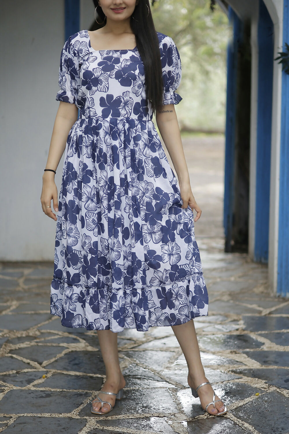 Aayaa Designer Printed One Piece Dress - Multi Color - Distacart