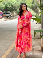 Thumbnail for Dishitha Creation Women Floral Printed Designer Gown - Pink - Distacart