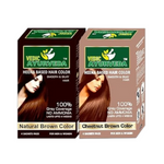 Thumbnail for VedicAyurveda Henna Based Hair Colour, Natural brown and Chestnut Brown - Dista