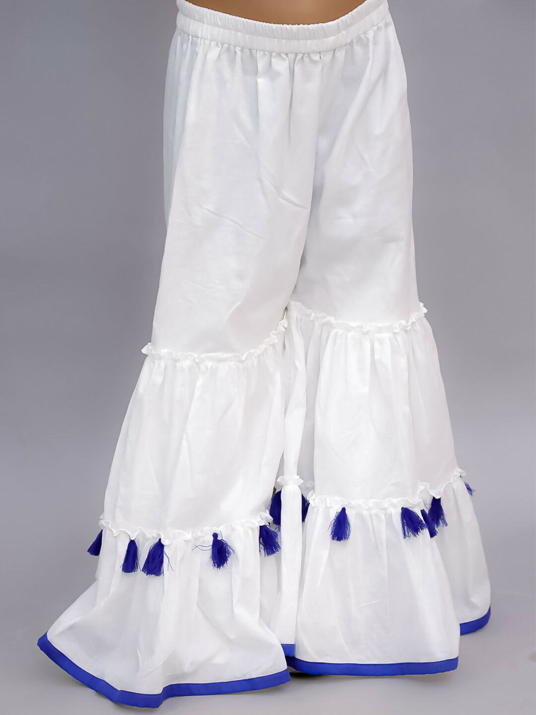 Lil Drama Shor-Gul Blue Kurta Sharara and Bustier Set For Girls