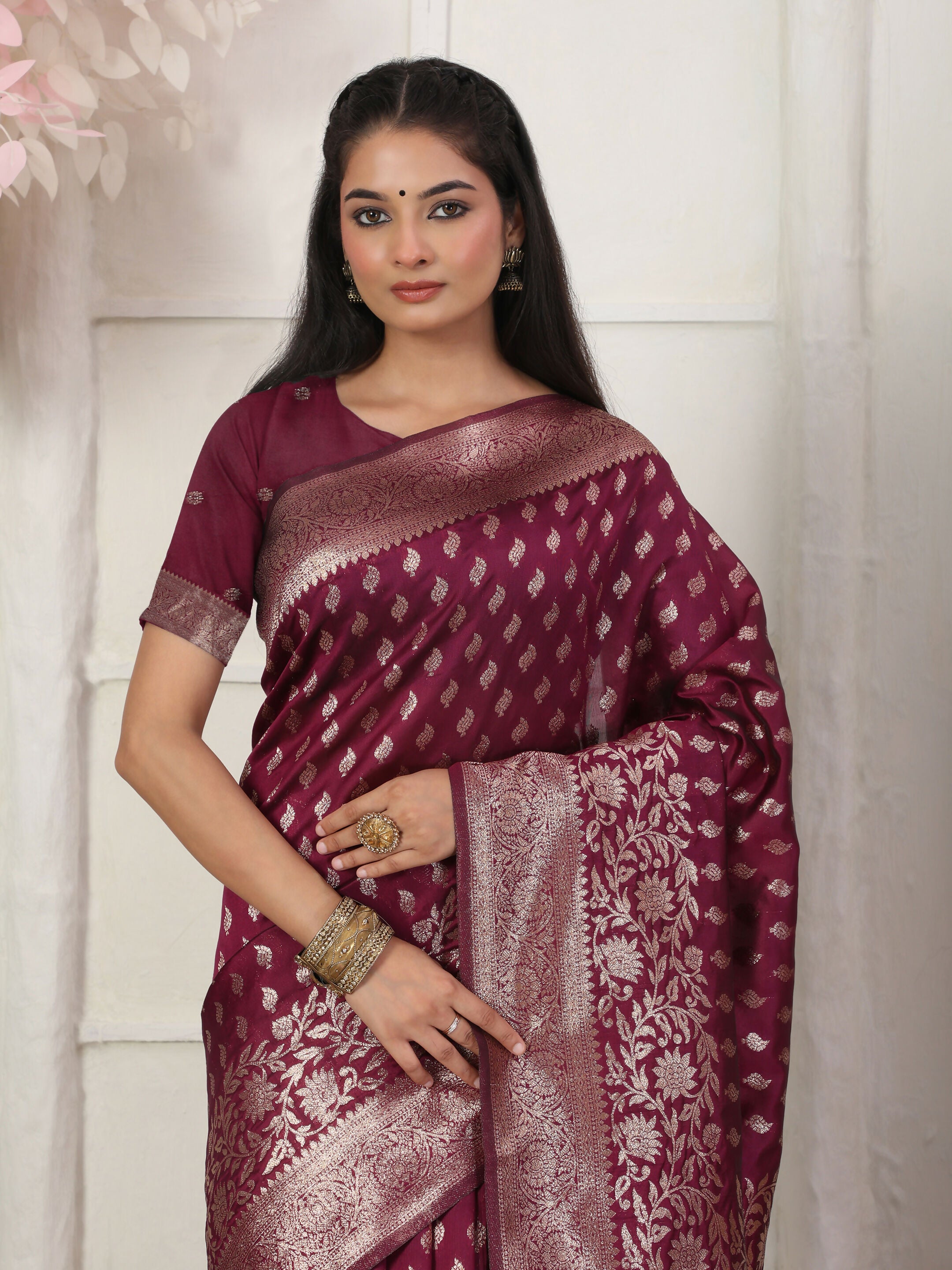 Astita Lichi Silk Green Saree