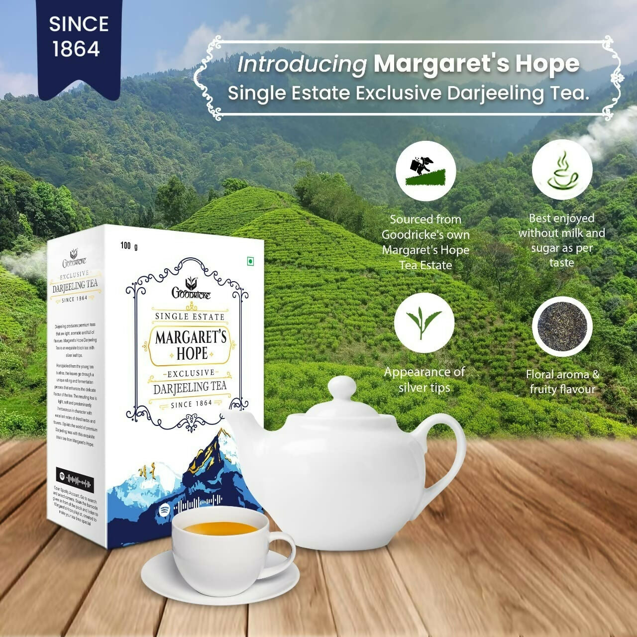 Goodricke Single Estate, Margaret’s Hope - Exclusive Darjeeling Tea - Distacart