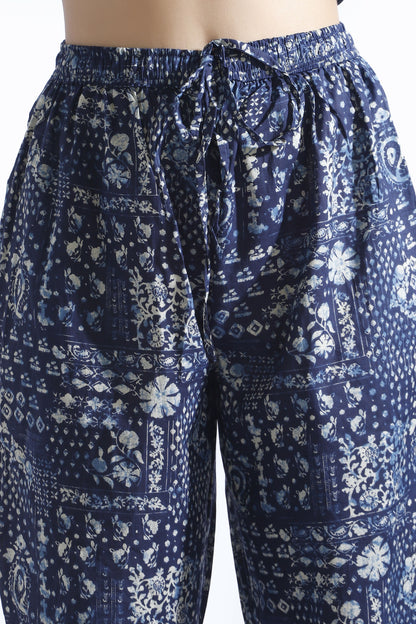 Breathables Abstract Cotton Co-Ord Set – Blue - Dista