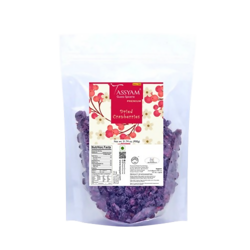 Tassyam Organics Premium Imported Dried Cranberries - Pouch - Distacart