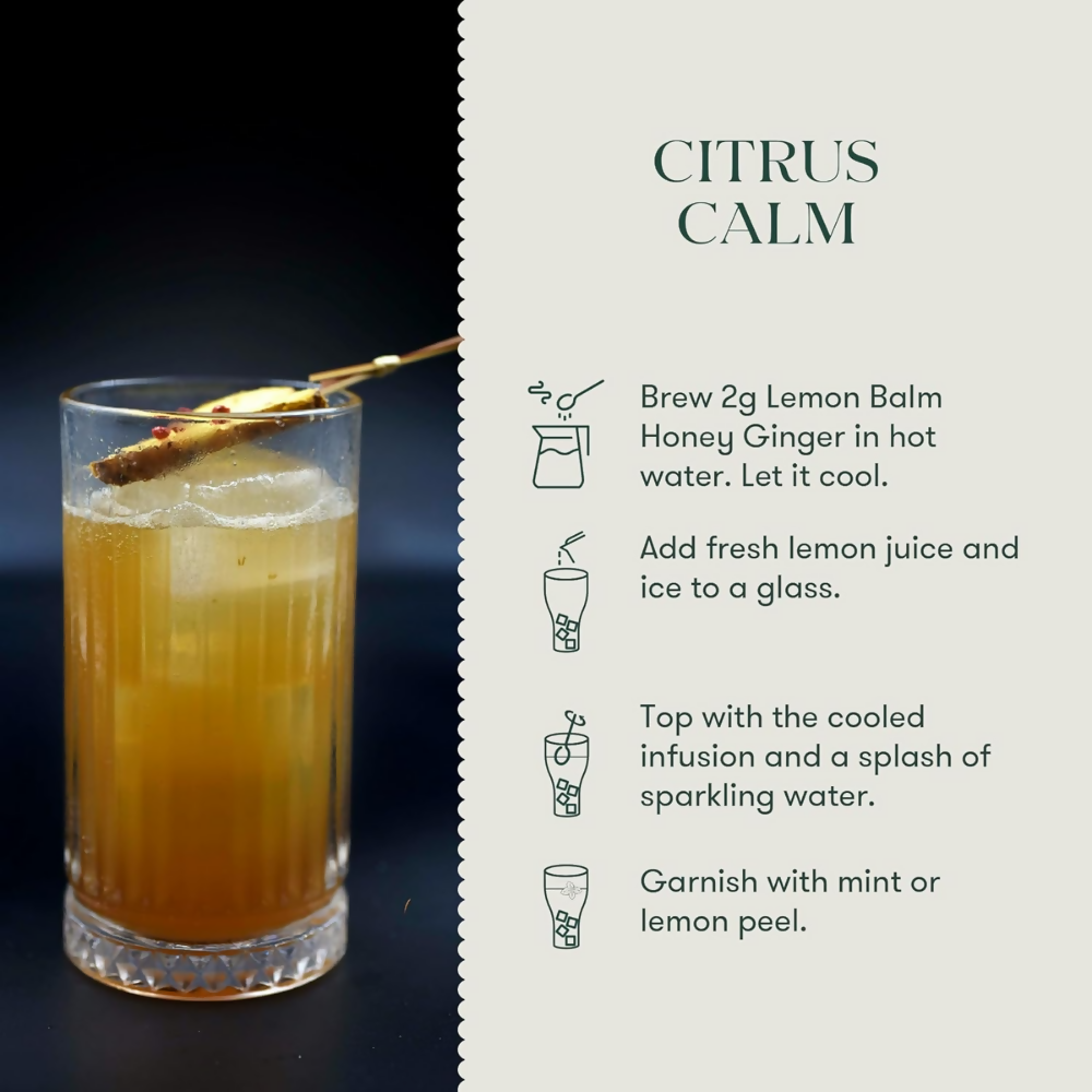 Luxmi Estates Lemon Balm Honey Ginger Herbal Infusion - Dista