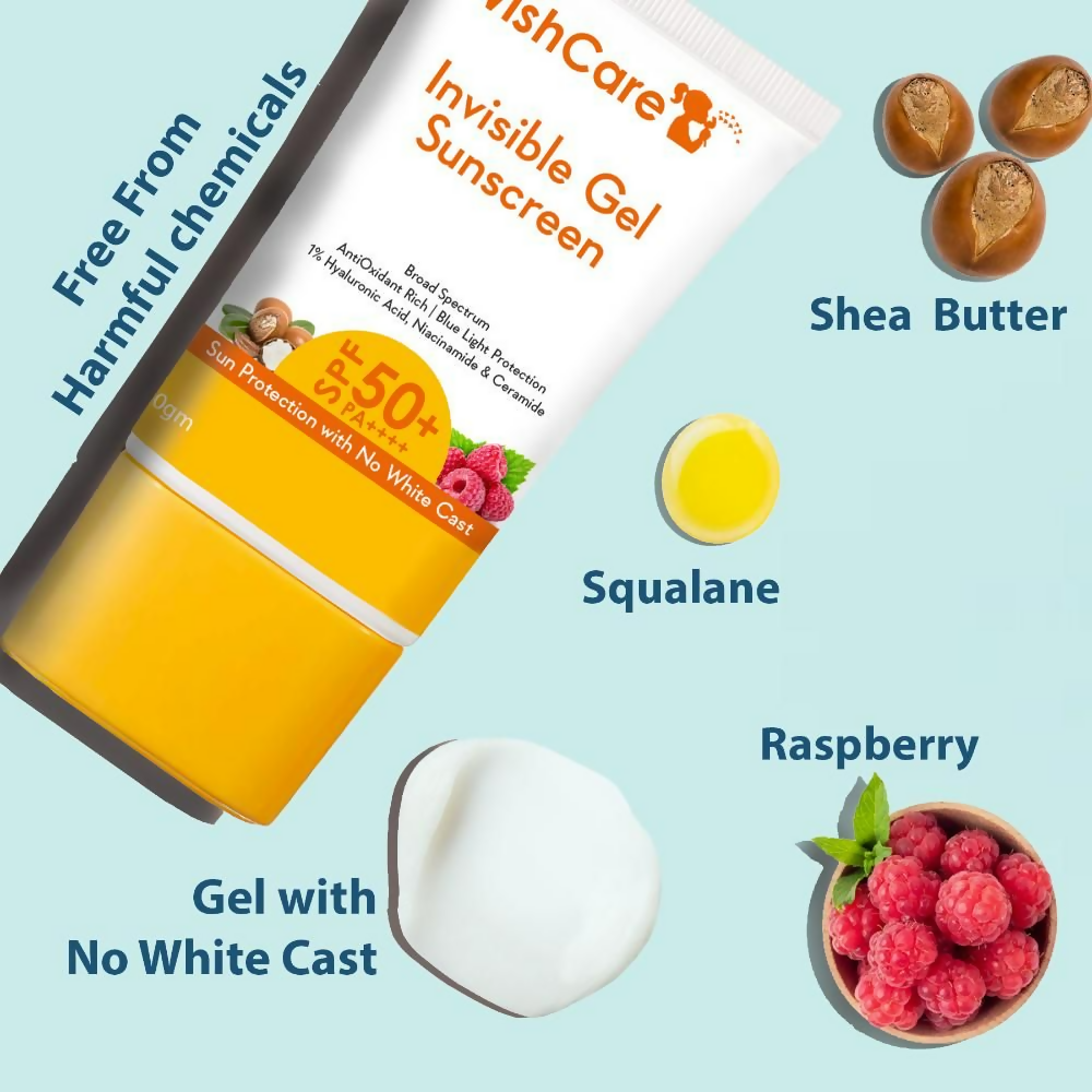 WishCare Invisible Gel SPF50 Ceramide Sunscreen - PA++++ - Distacart