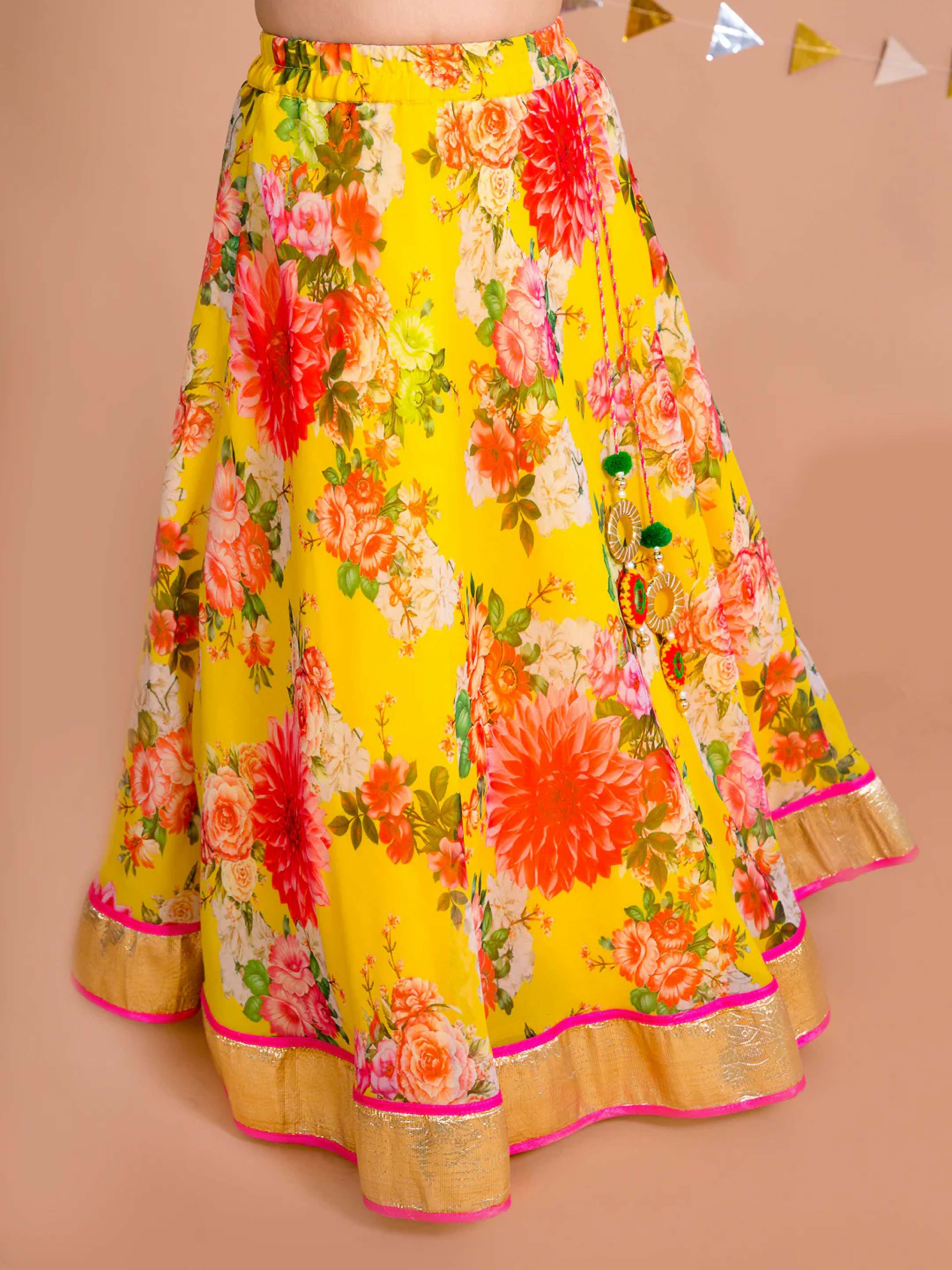 Joban Fashion Girl's Pink Color Lehenga Choli