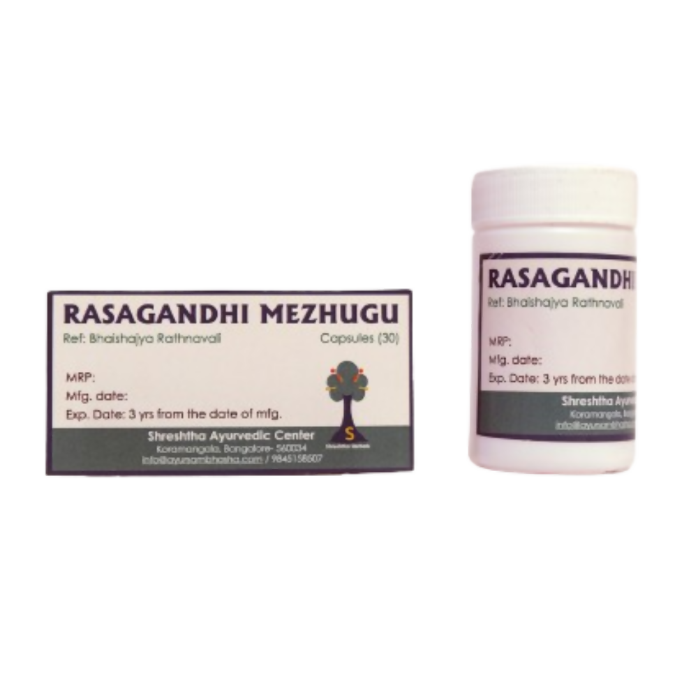 Shreshtha Herbals Rasagandhi Mezhugu Capsules