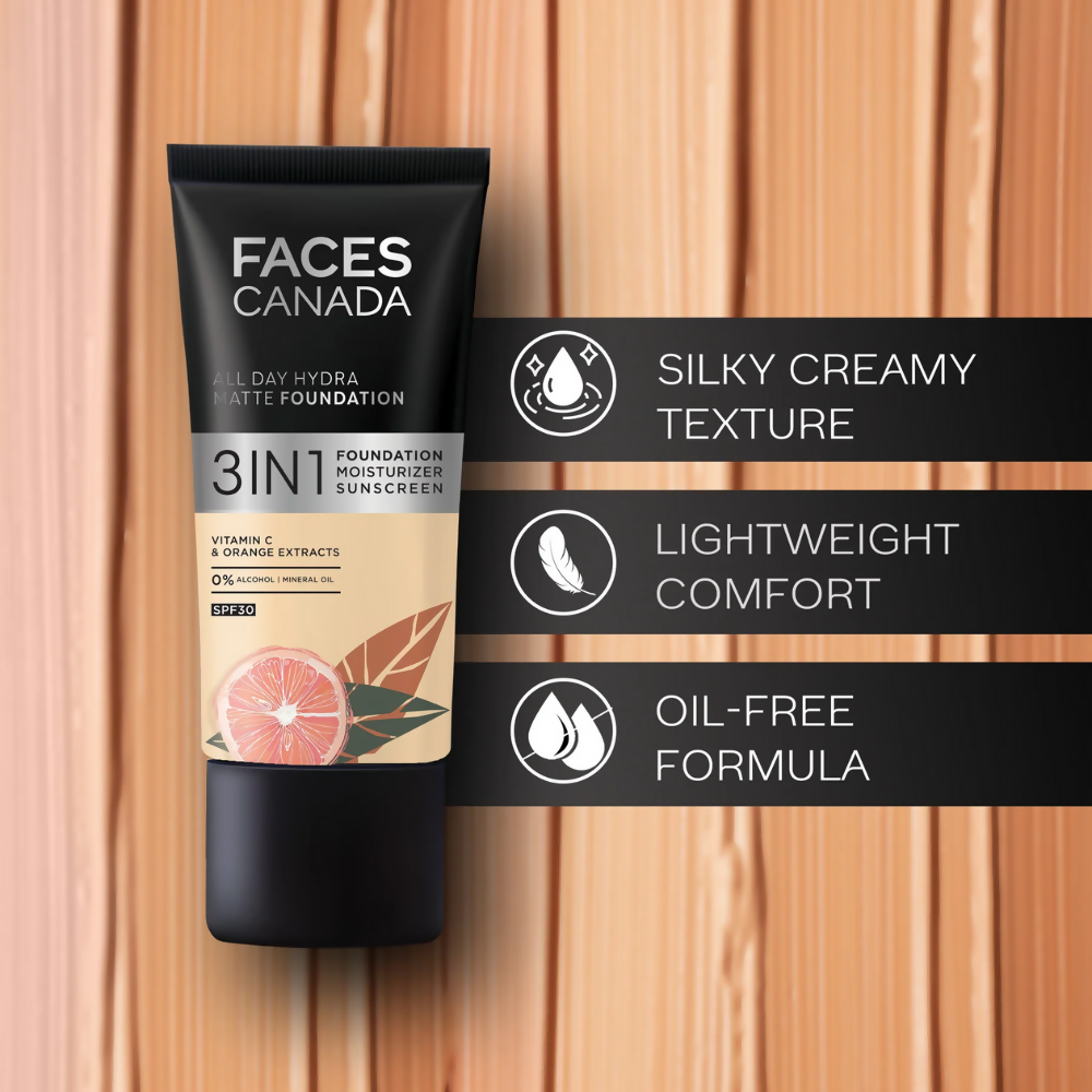 Faces Canada All In One Foundation with SPF 30 - Absolute Ivory 012 - Distacart