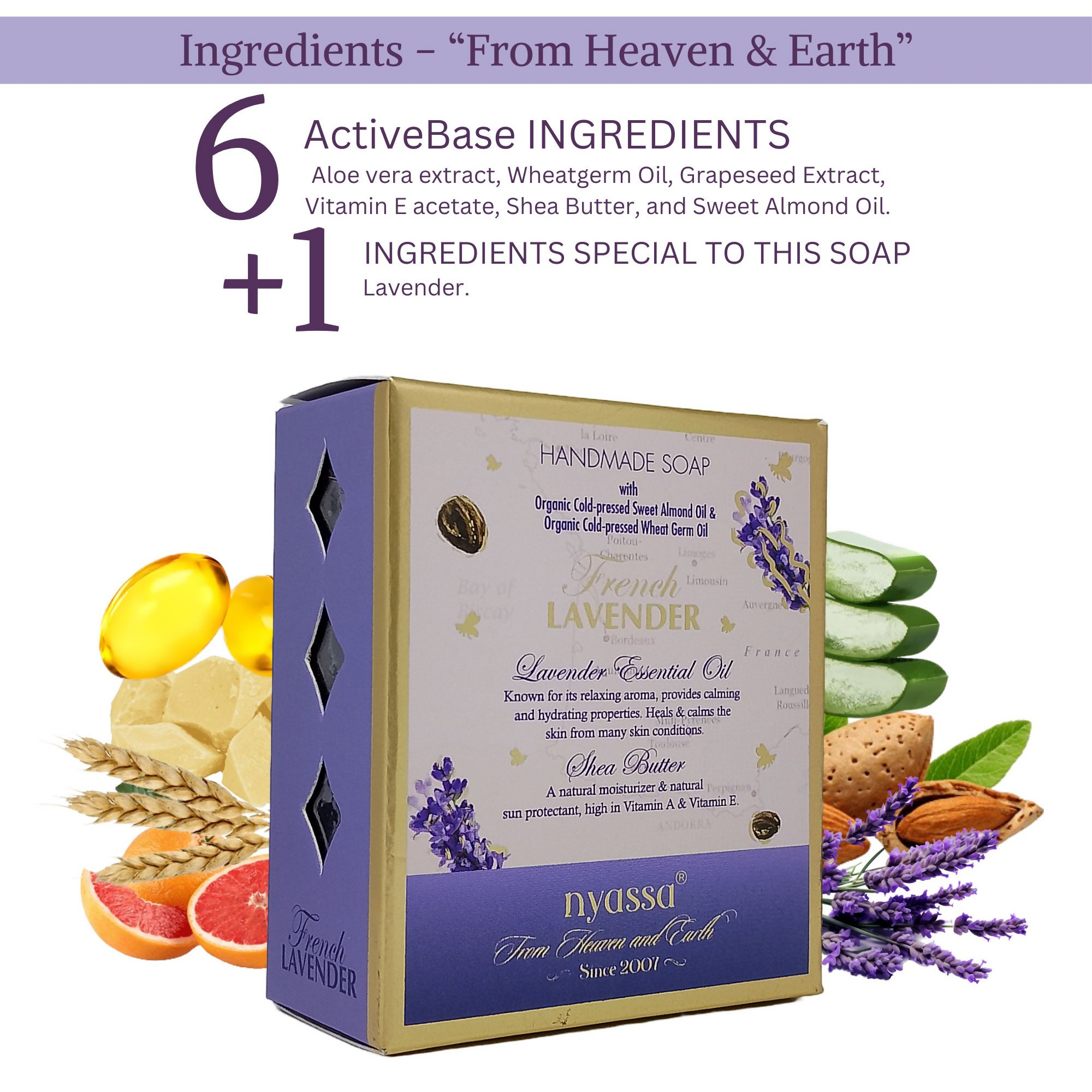 Nyassa Luxurious French Lavender Handmade Soap - Dista