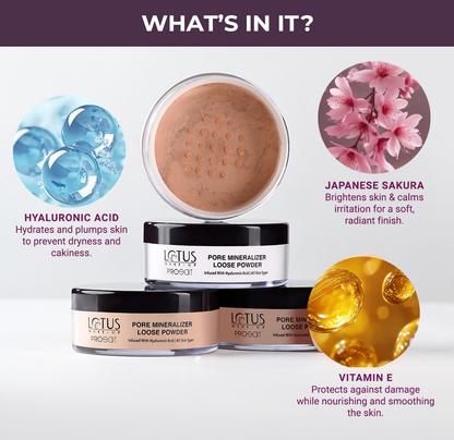 Lotus Make Up Proedit Pore Mineralize Loose Powder - 02 Latte - Distacart