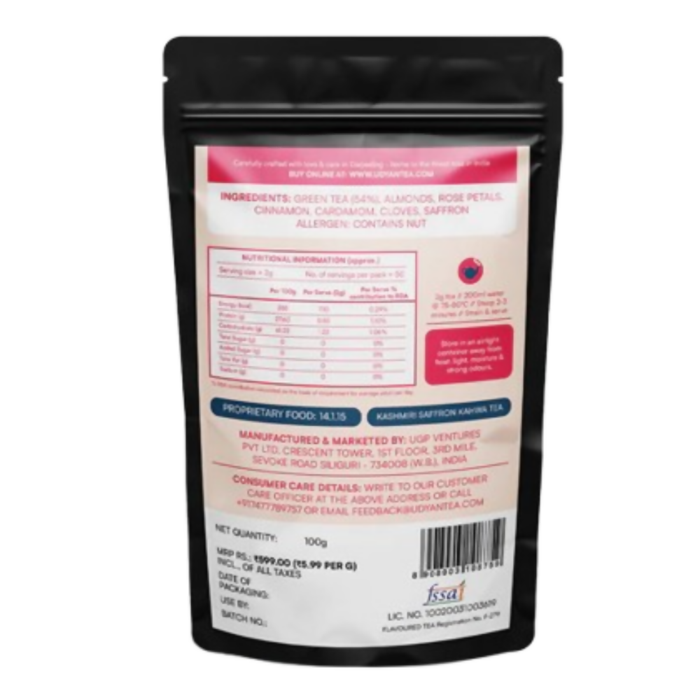Udyan Tea Kashmiri Saffron Kahwa Green Tea - Dista