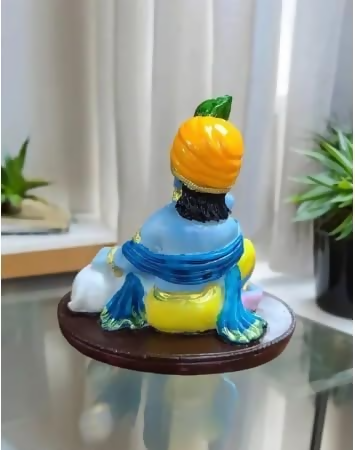 Krishna Laddu Gopal Murti with Cow - Dista
