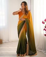 Thumbnail for Joban Fashion Multicolor Chinon Silk Saree With Thread with Sequins work