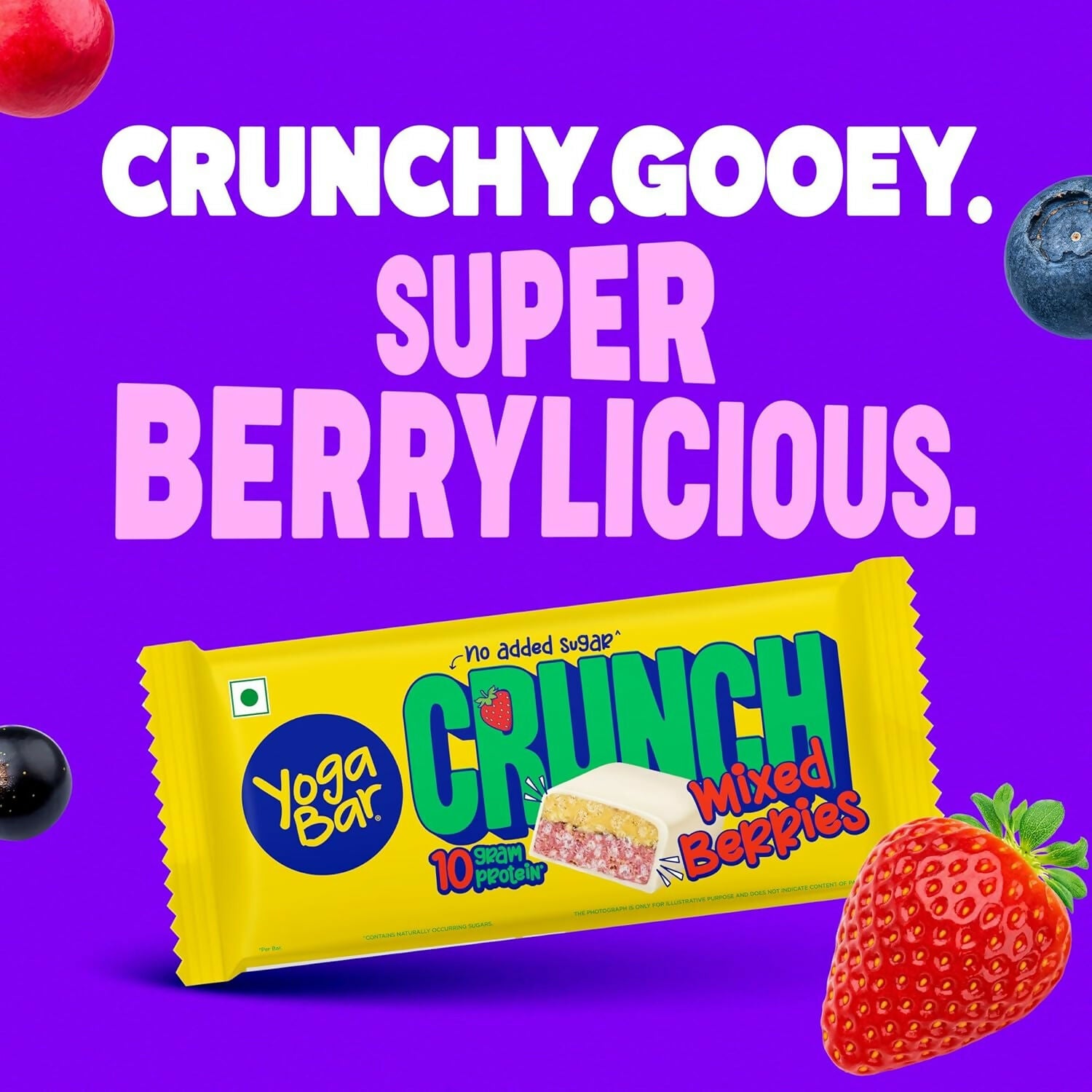 Yoga Bar Crunch Mixed Berries Protein Bar - Distacart