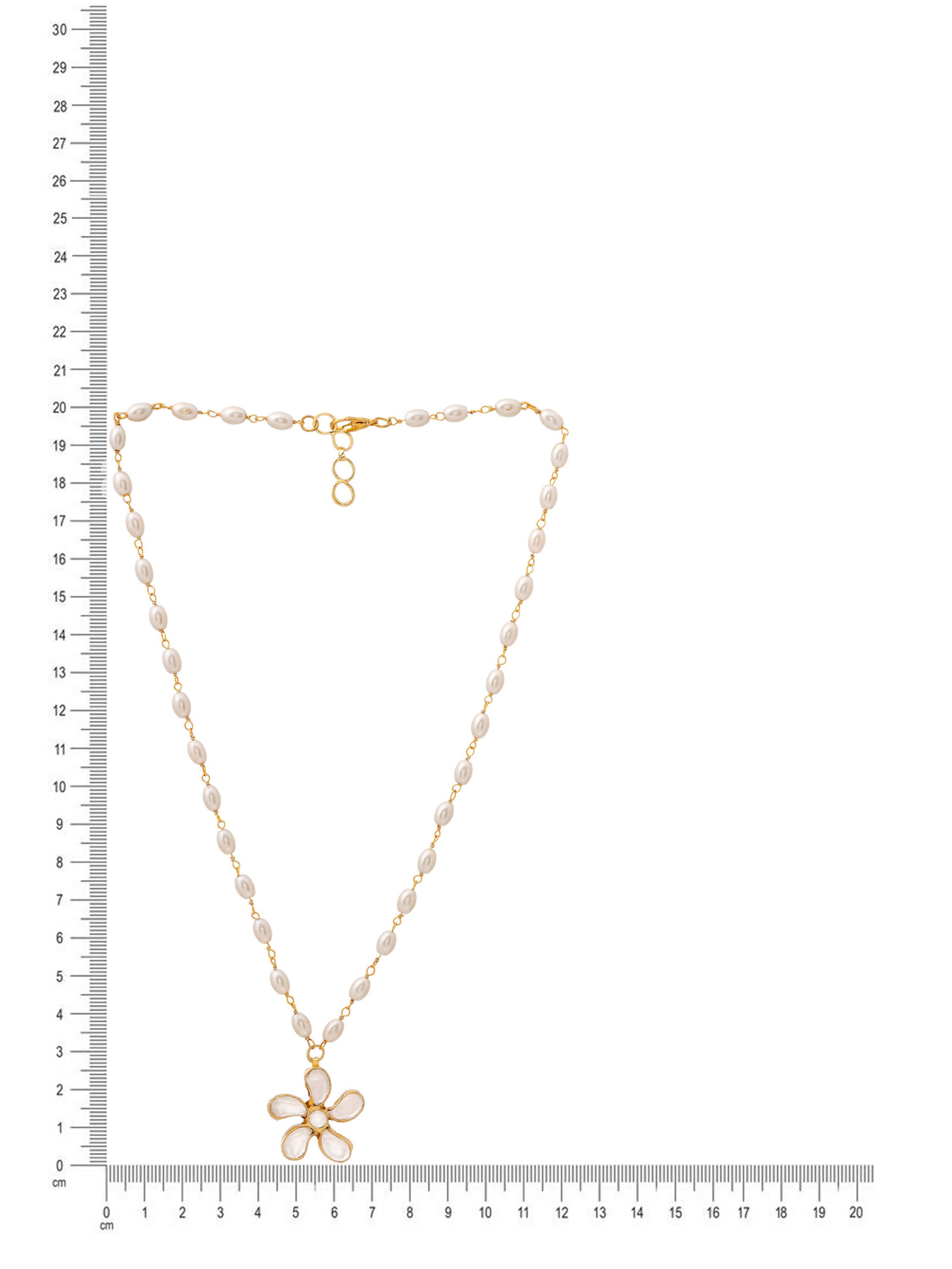 Ruby Raang Gold Flower Kundan Necklace