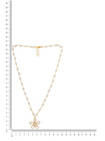 Thumbnail for Ruby Raang Gold Flower Kundan Necklace
