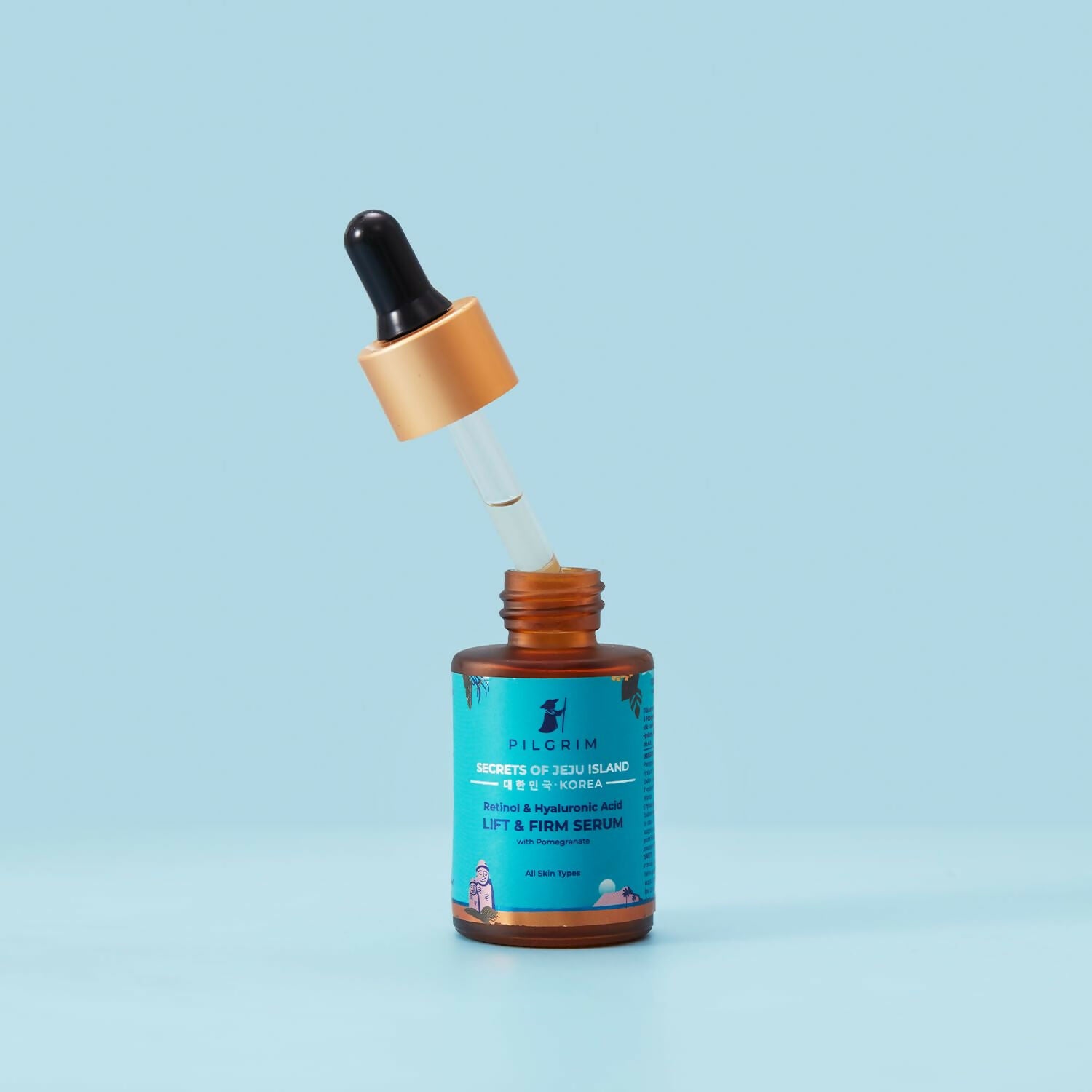 Pilgrim Korean 0.5% Retinol & 1% Hyaluronic Acid Lift & Firm Anti Aging Serum, Reduce Fine Lines & Wrinkles - Distacart