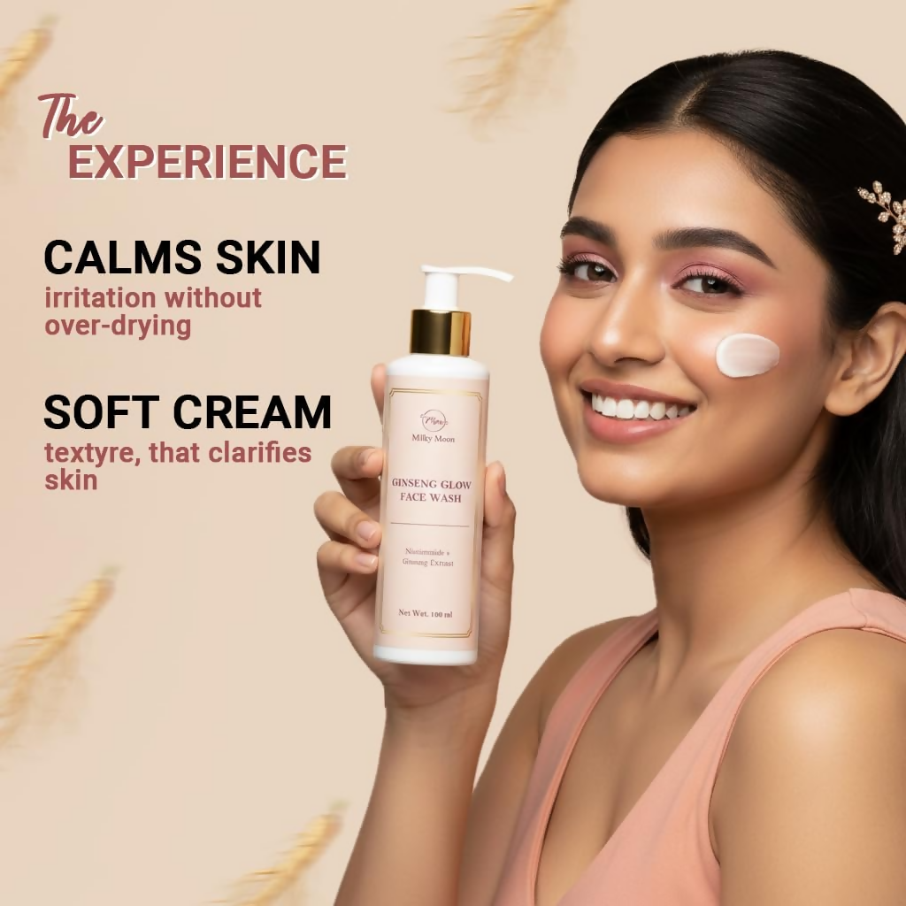 Milky Moon Ginseng Glow Face Wash With Niacinamide - Dista
