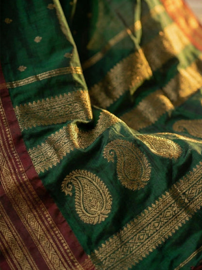 Shree Shyam Fashion Green Cotton Saree - Distacart