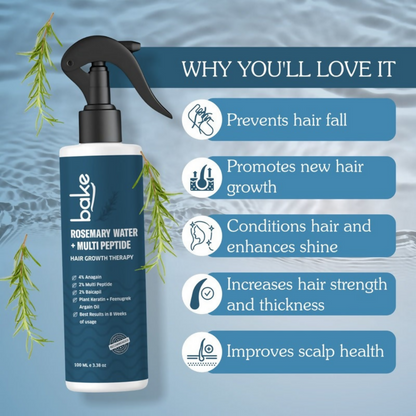 Bake Rosemary Water Hair Growth Spray with Multi Peptides - Distacart
